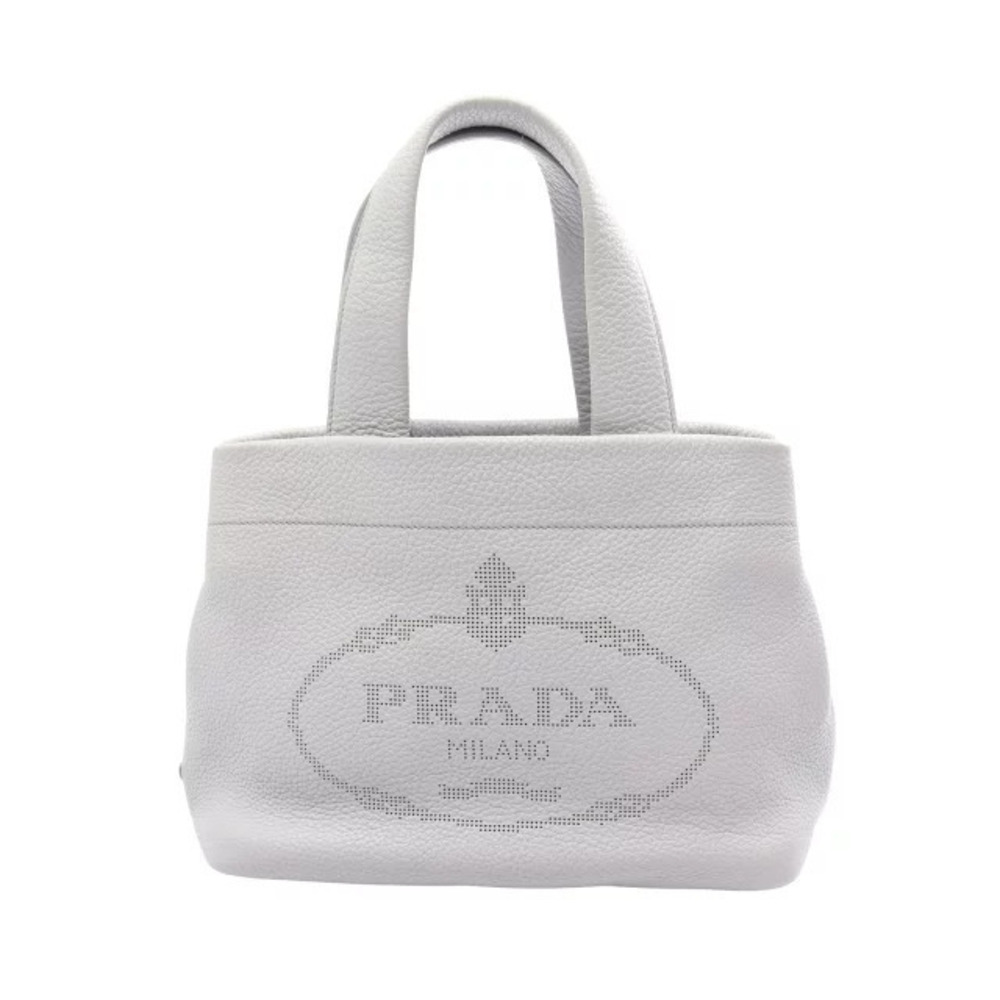 Prada VIT DAINO Tote Bag Leather Blue